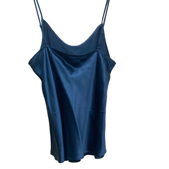 Pamela Dennis Sheer Silk Ruffled Button Front Blouse with Silk Cami Size M - Picture 10 of 10